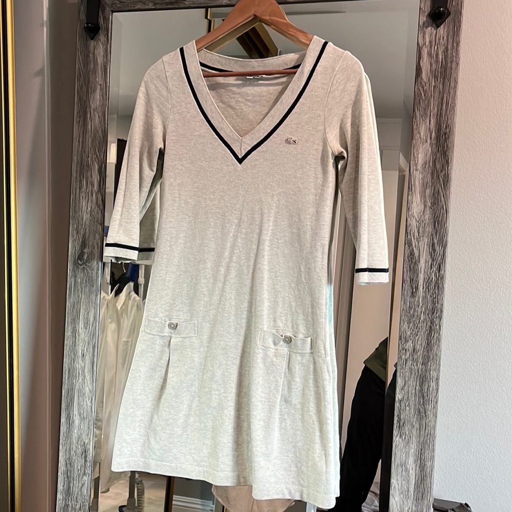 Lacoste v neck cotton dress